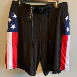 Mens Hylete Helix ll American Flag Shorts